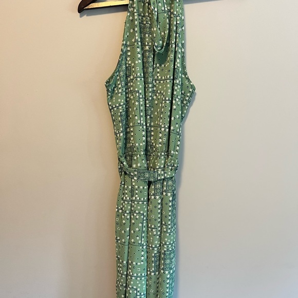 Jumpsuit. Green and blue patterned - Picture 2 of 6